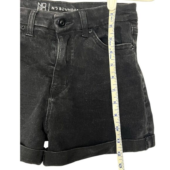 Bundle of 2 pairs of denim shorts dark wash black short high waisted cuffed - Picture 5 of 9